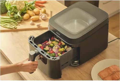 Air Fryer Frytkownica beztłuszczowa SENCOR SFR 6900BK 6.5l z 12 automatycznymi programami i okienkiem do obserwacji postępów