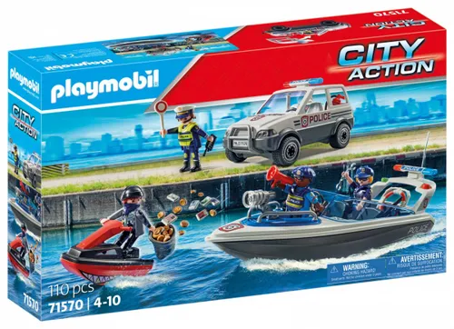 Playmobil City Набор фигурок 71570 Полицейская погоня на воде