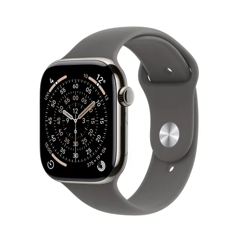 Apple Watch Series 11 GPS + Cellular 42mm Tytan Naturalny Pasek sportowy Górska szarość M/L