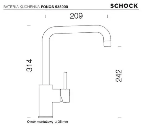 Bateria Schock Fonos 538000 Onyx Mosiądz