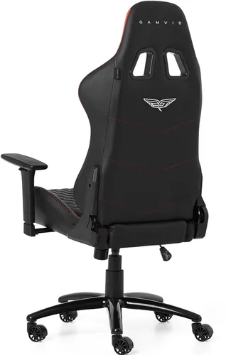 Fotel GAMVIS Phantom Large Czarny (czerwone elementy)