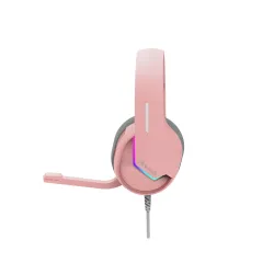 Słuchawki przewodowe z mikrofonem Marvo Tactic 40 Nauszne Różowy
