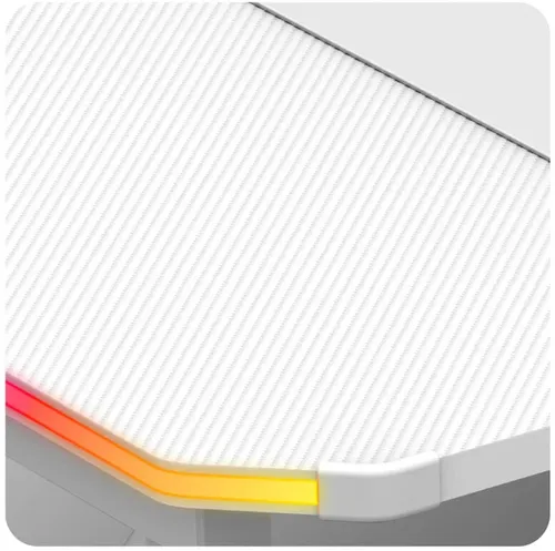 Biurko gamingowe HUZARO Hero 4.8 RGB Biały
