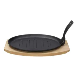TOGNANA Fusion Taste 27 x 17 cm - patelnia żeliwna z deską