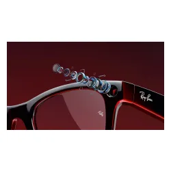 Okulary Ray-Ban Meta Glasses Green Lenses Shiny Black RW4006 Czarny