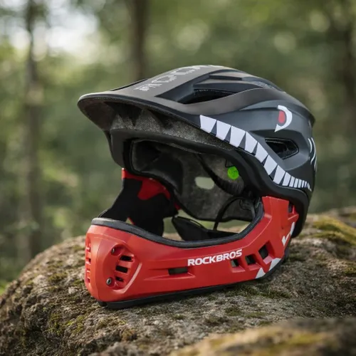 Kask rowerowy dziecięcy fullface szczękowy 2w1 odpinana szczęka rozmiar "S"