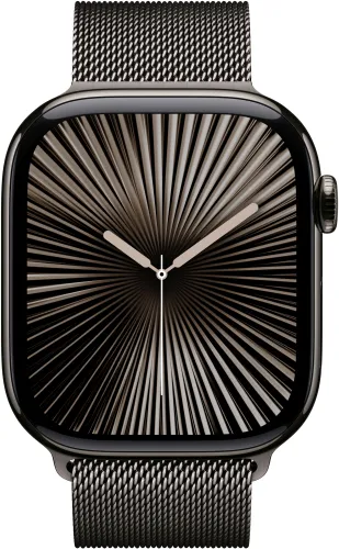 Apple Watch 10 GPS + Cellular 42mm koperta z tytanu (łupek) + bransoleta mediolańska (łupek)