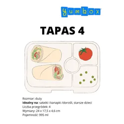 Okul Öğle Yemeği Kutusu XL Yumbox Tapas 4 Bölüm-Antibes Mavisi / TR - GROOVY