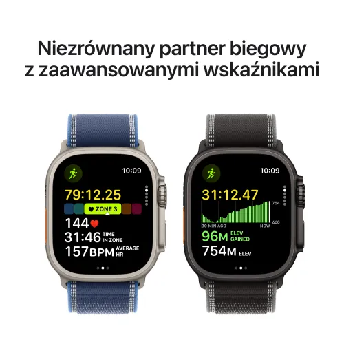 Apple Watch Ultra 3 GPS + Cellular 49mm koperta tytanowa (czarny) + pasek Ocean (czarny)