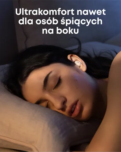 Słuchawki bezprzewodowe Soundcore Sleep A30 Dokanałowe Do Spania z ANC Bluetooth 5.4 Biały