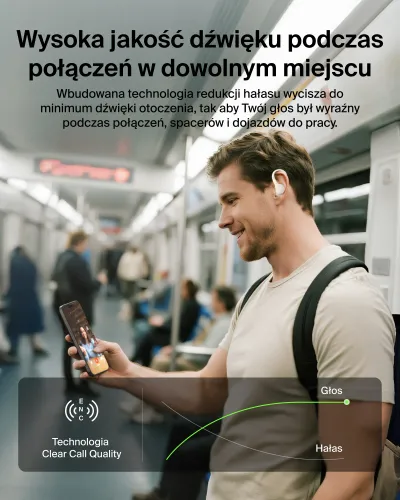 Słuchawki bezprzewodowe Belkin SoundForm ActiveFit Dokanałowe z zaczepami Bluetooth 5.4 Kremowy