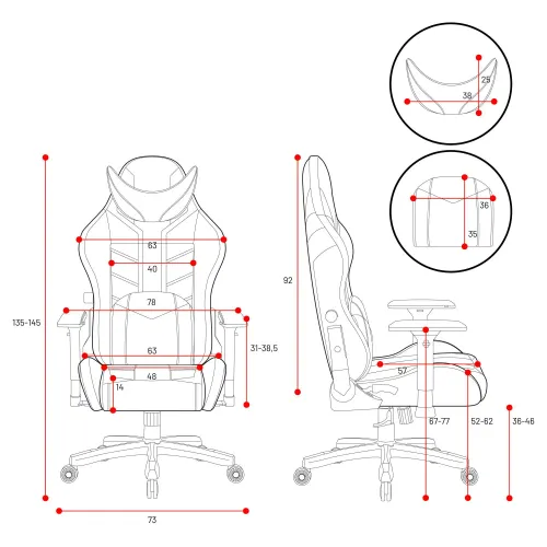 Fotel Diablo Chairs X-Ray 2.0 King Size Gamingowy do 160kg Skóra ECO Biało-czarny