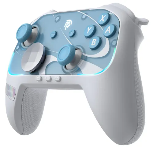 Pad EasySMX S10 do Nintendo Switch 2, PC Bezprzewodowy Biało/Niebieski