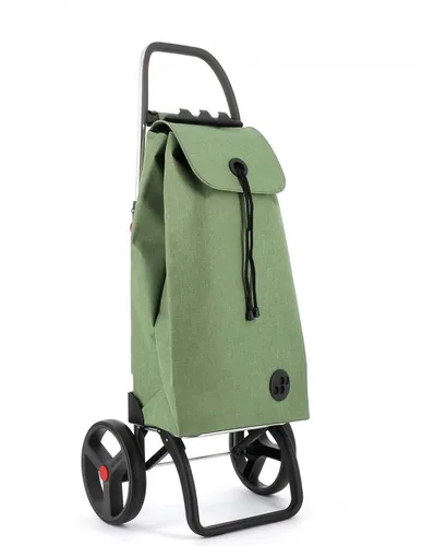 Coș De Cumpărături 2 Large Wheels Folding Rolser I-Max Tweed-Green