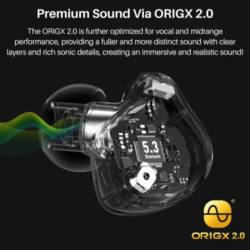 Słuchawki dokanałowe TOZO T18 Crystal Buds Czarny