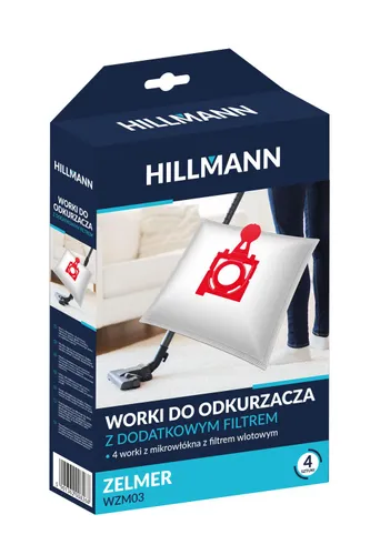 Worki do odkurzacza HILLMANN WZM03 4szt. + filtr