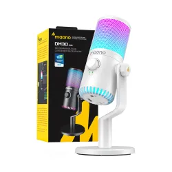 Mikrofon Maono DM30RGB Przewodowy Pojemnościowy Biały