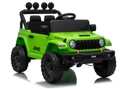 Auto Na Akumulator Jeep Rubicon 2X200W 24V Eva Skóra LED Pilot Radio MP3