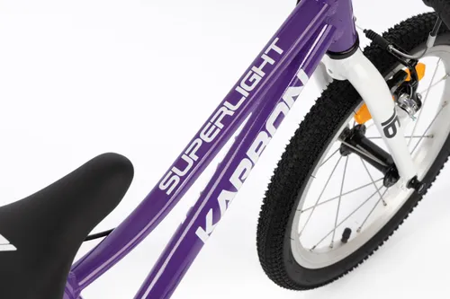 Rower dziecięcy KARBON Superlight Automatic 16 cali dla chłopca Fioletowy