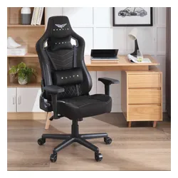 Fotel GAMVIS Elite 2.0 XL Basic Czarny (białe elementy)