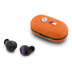 Słuchawki dokanałowe BMW M Metal Logo ENC Pomarańczowy