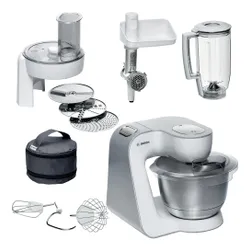 Robot kuchenny planetarny BOSCH MUM58231 1000W z blenderem kielichowym, maszynką do mięsa i rozdrabniaczem + Wyciskarka BOSCH MUZ5ZP1 + Misa BOSCH MUZ5KR1