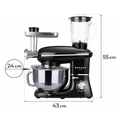 Robot kuchenny planetarny MOZANO Rob 02 1400W z blenderem kielichowym Czarny