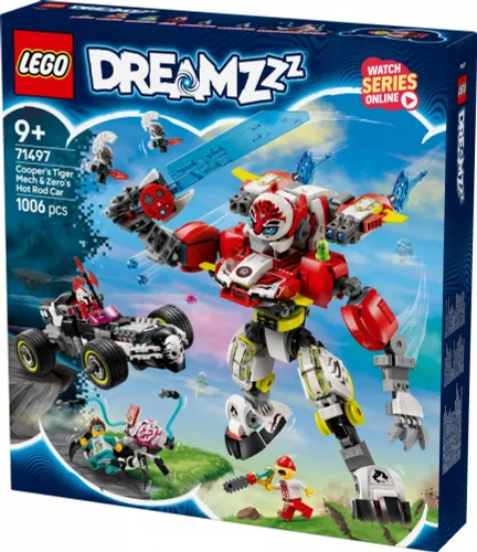 LEGO bricks DREAMZzz 71497 Тигровый мех Купера и Хот Род Зеро