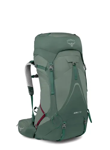 Plecak górski damski Osprey Aura AG LT 50 - koseret/darjeelin spring green