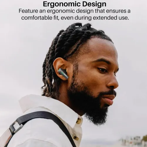 Słuchawki bezprzewodowe Tozo Gaming Pods Dokanałowe Bluetooth 5.3 Czarny