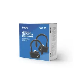 Słuchawki bezprzewodowe Savio TWS-03 Dokanałowe Bluetooth 5.0 Czarny