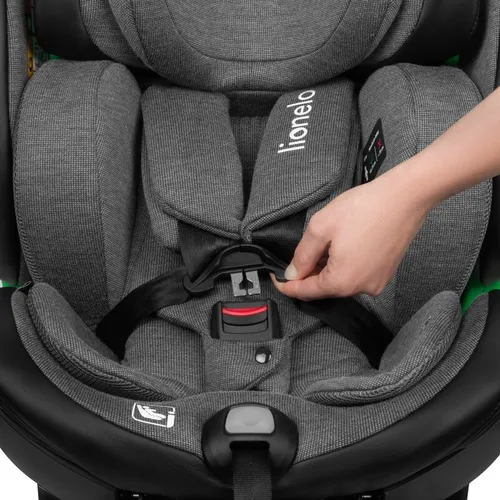 Fotelik samochodowy LIONELO Harmony i-Size 40-150 cm (0-36 kg) Grafitowy