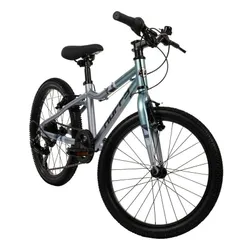 Rower dziecięcy HUFFY Literide Junior 20 cali dla chłopca Srebrno-turkusowy