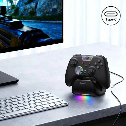 Pad EasySMX X05Pro do Nintendo Switch, PC Bezprzewodowy Czarny + Stacja dokująca