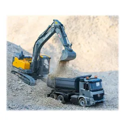 Zdalnie sterowany samochód COIL ciężarówka wywrotka Mercedes na pilota metalowa