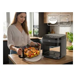 Air Fryer Frytkownica beztłuszczowa ELDOM FR500 5.5l z okienkiem do obserwacji postępów