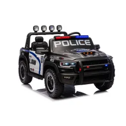 Auto Na Akumulator Dla Dzieci Dodge Ram Policja Zb629-F 4X4 LED Eva Skóra