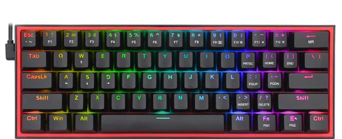 Klawiatura mechaniczna Redragon K617 Fizz RGB Red Box Switch Czarny