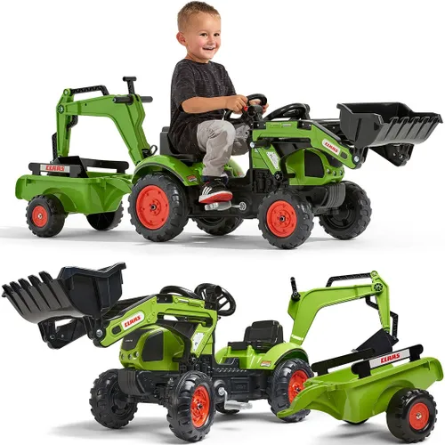 Falk Traktor z Przyczepą CLAAS Arion Backhoe ŁYŻKA + Ładowarka Od 2 Lat
