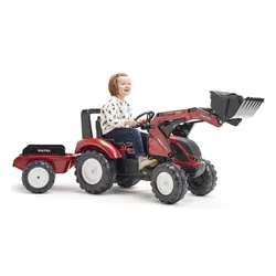 Traktor Na Pedały Dla Dzieci 3-6 Lat Do 50Kg Falk Valtra Przyczepa Łyżka Klakson