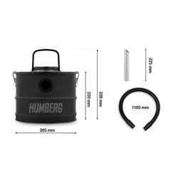 Odkurzacz Kominkowy Do Popiołu 15L 1200W Hm-404