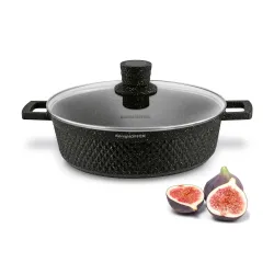 Patelnia marmurowa na indukcję krótkie uchwyty Konighoffer Escuro 28 cm