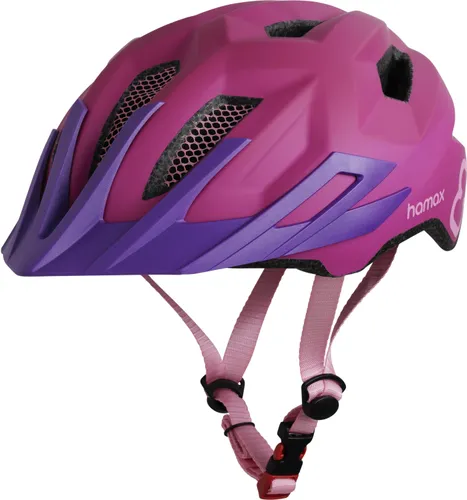 Kask rowerowy HAMAX Flow Różowy dla Dzieci z lampką (rozmiar 52-57)