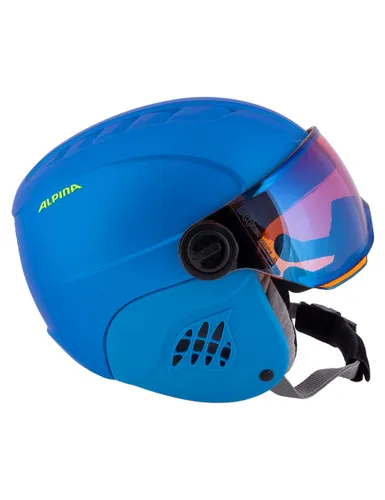 Kask snowboardowy dziecięcy ALPINA CARAT LE VISOR blue - Rozmiar - S