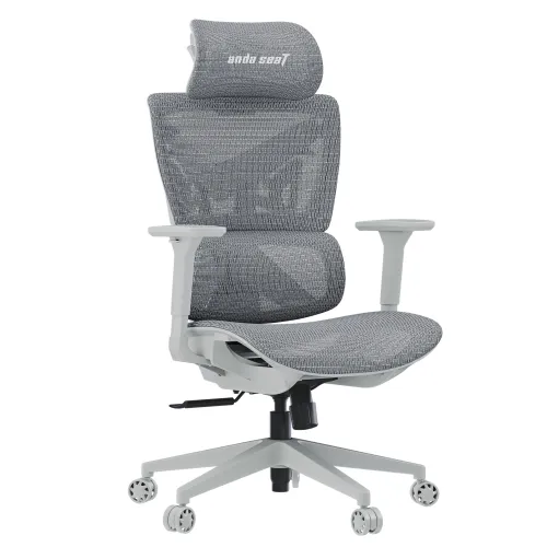 Fotel Anda Seat X-Air Mega XL Mesh Gamingowy do 120kg Tkanina Szary