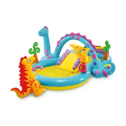 Wodny plac zabaw Dinoland zjeżdżalnia 302x229x112 cm INTEX 57135