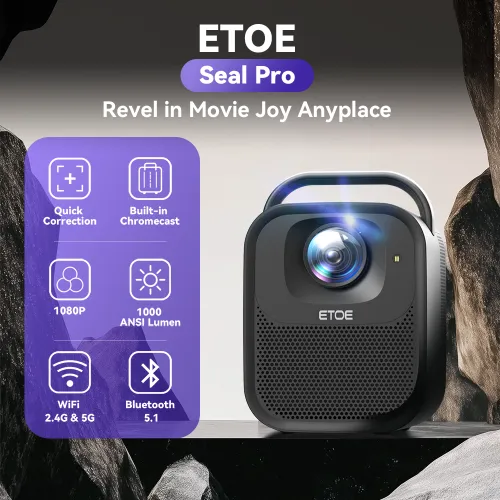Projektor ETOE Seal Pro LED Full HD Wi-Fi Bluetooth Chromecast Google TV