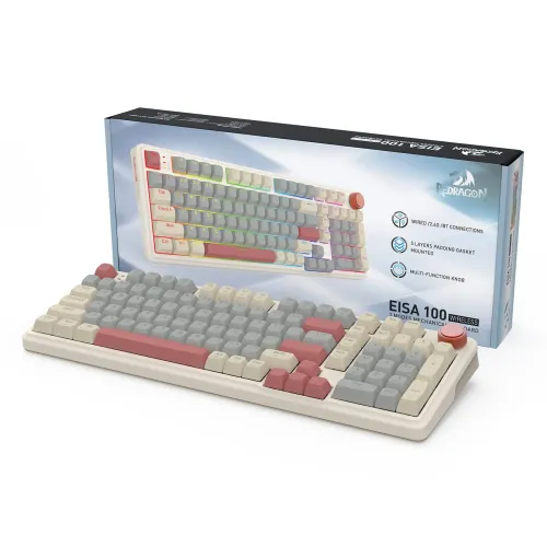 Klawiatura mechaniczna Redragon EISA 100 K768WGR-WL