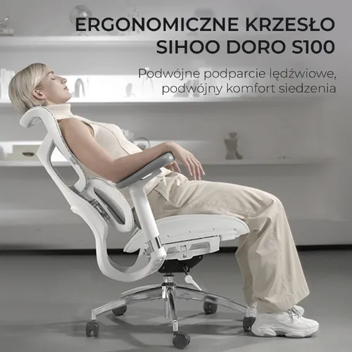 Fotel SIHOO Doro S100 Biały