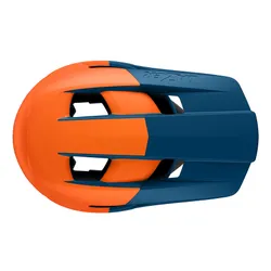Kask rowerowy LAZER Cage KinetiCore Pomarańczowo-niebieski Full Face (rozmiar XL)